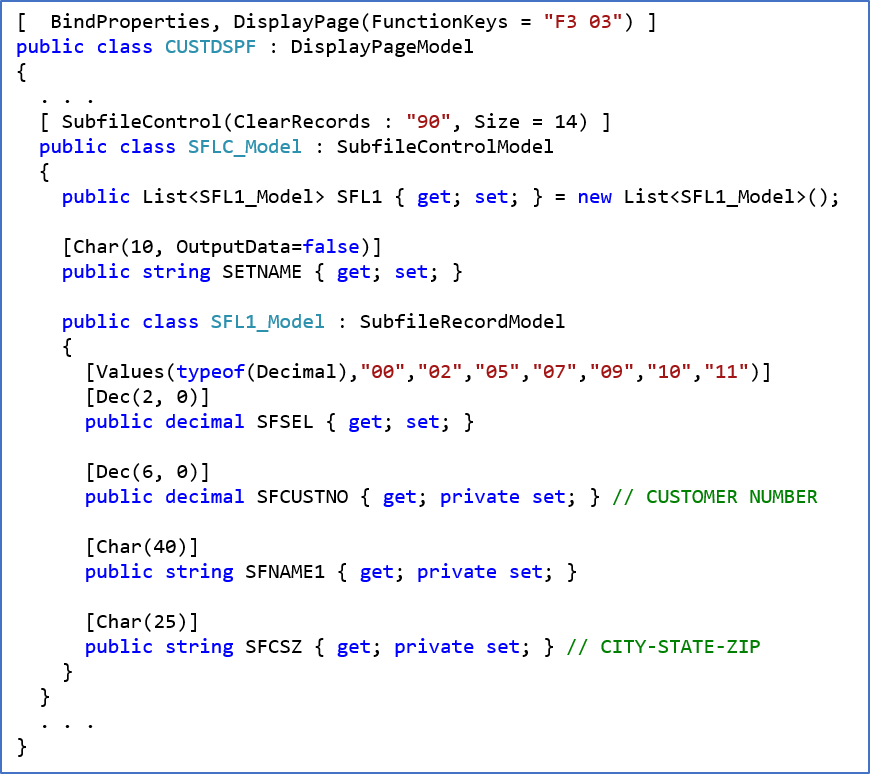 Razor Page Model