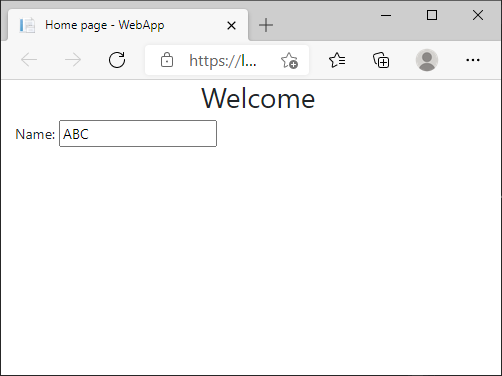 Welcome Web App Sample