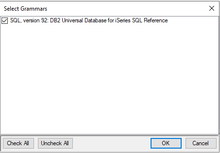 Load Monarch Cocoon SQL Grammar